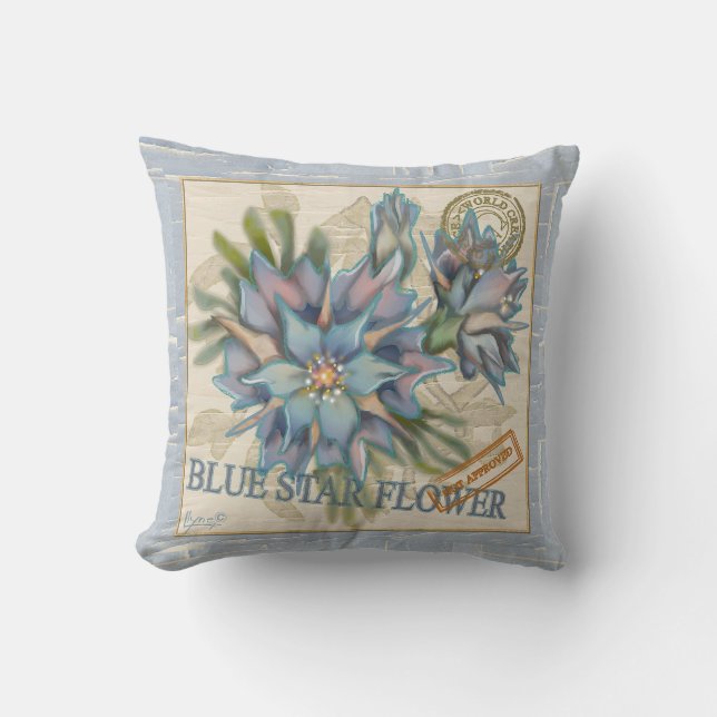 G Creation Office blue flower Cushion (Front)