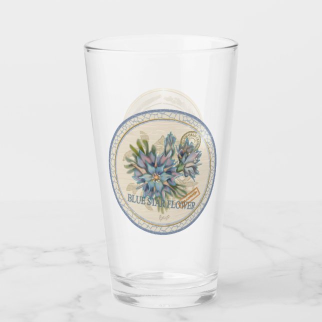 G Creation Office blue flower Glass (Front)