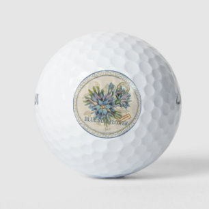 G Creation Office blue flower Golf Balls