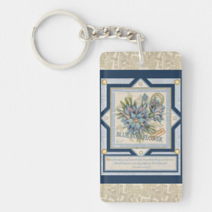 G Creation Office blue flower Key Ring