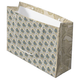 G Creation Office blue flower Large Gift Bag