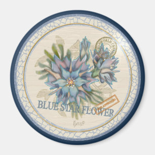 G Creation Office blue flower Magnet