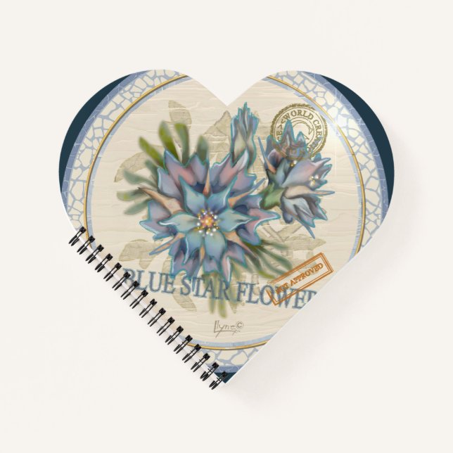 G Creation Office blue flower Notebook (Front)