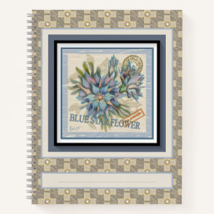 G Creation Office blue flower Notebook