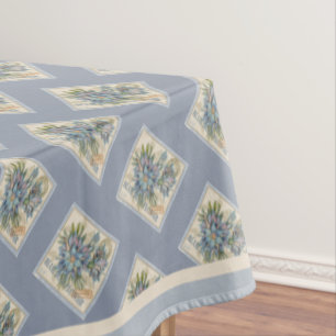 G Creation Office blue flower Tablecloth