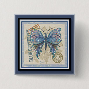 G Creation Office butterfly 15 Cm Square Badge