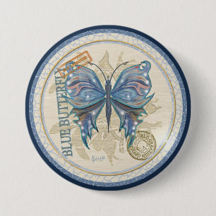G Creation Office butterfly 7.5 Cm Round Badge