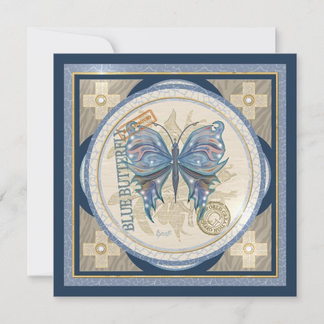 G Creation Office butterfly blank card (Front)