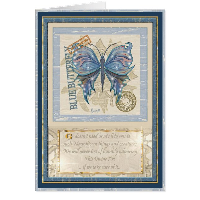 G Creation Office butterfly blank card (Front)