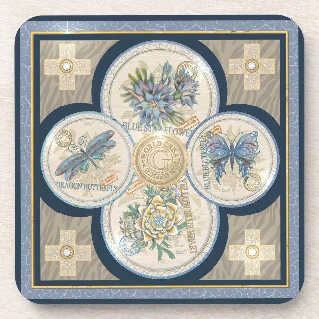 G Creation Office butterfly Coaster (Front)