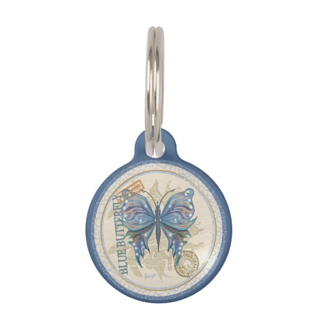 G Creation Office butterfly Pet Tag (Front)