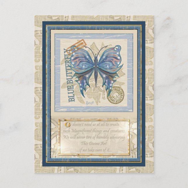 G Creation Office butterfly Postcard (Front)