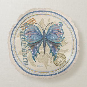 G Creation Office butterfly Round Cushion