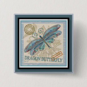 G Creation Office dragonfly 15 Cm Square Badge