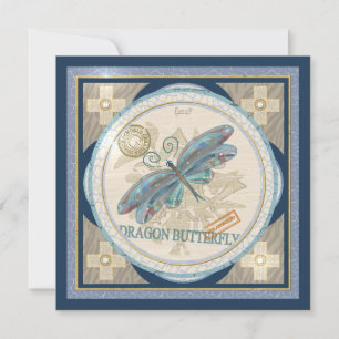 G Creation Office dragonfly blank card