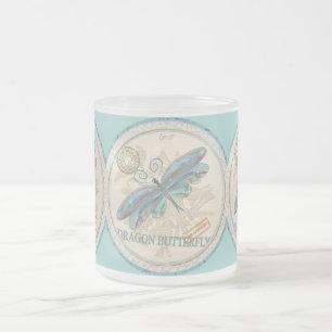 G Creation Office dragonfly Frosted Glass Coffee Mug