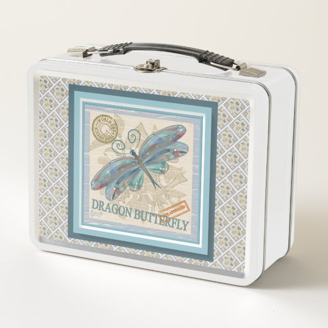 G Creation Office dragonfly Metal Lunch Box (Front)
