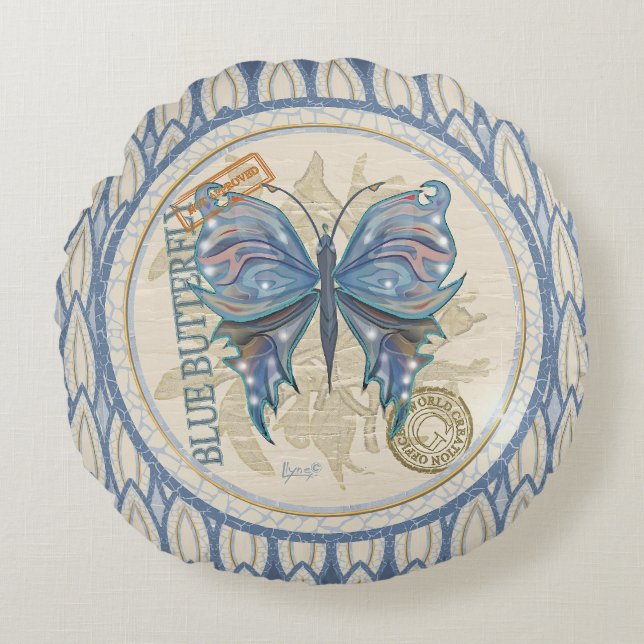 G Creation Office dragonfly Round Cushion (Front)