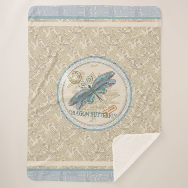 G Creation Office gragonfly Fleece Blanket (Front)