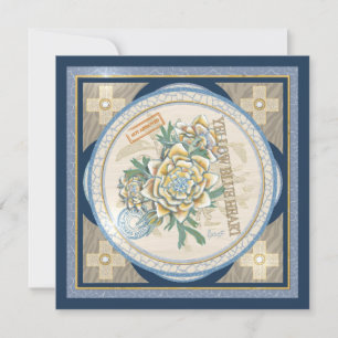 G Creation Office yellow flower blank card