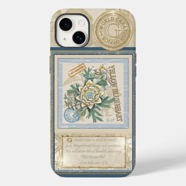 G Creation Office yellow flower Case-Mate iPhone Case (Back)