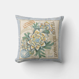 G Creation Office yellow flower Cushion