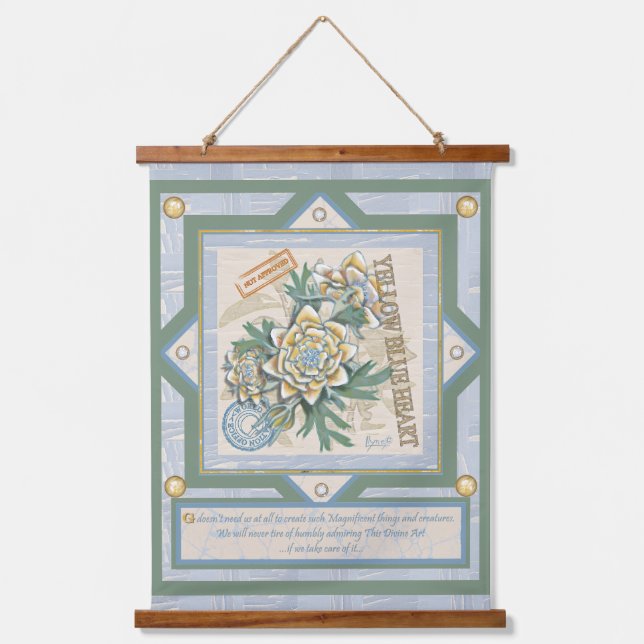 G Creation Office yellow flower Hanging Tapestry (Front)