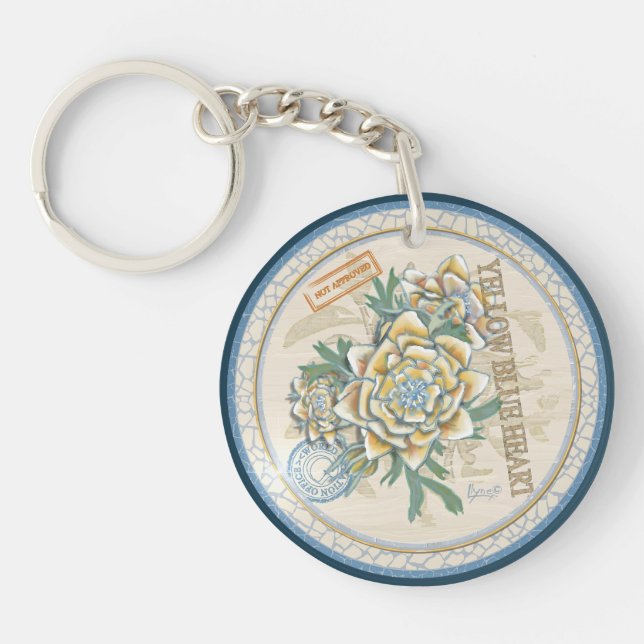 G Creation Office yellow flower Key Ring (Front)