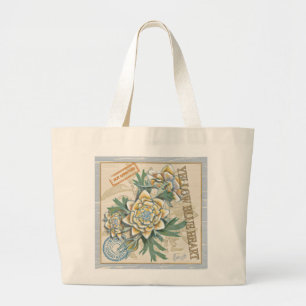 G creation Office yellow flower Large Tote Bag