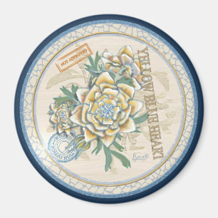 G Creation Office yellow flower Magnet