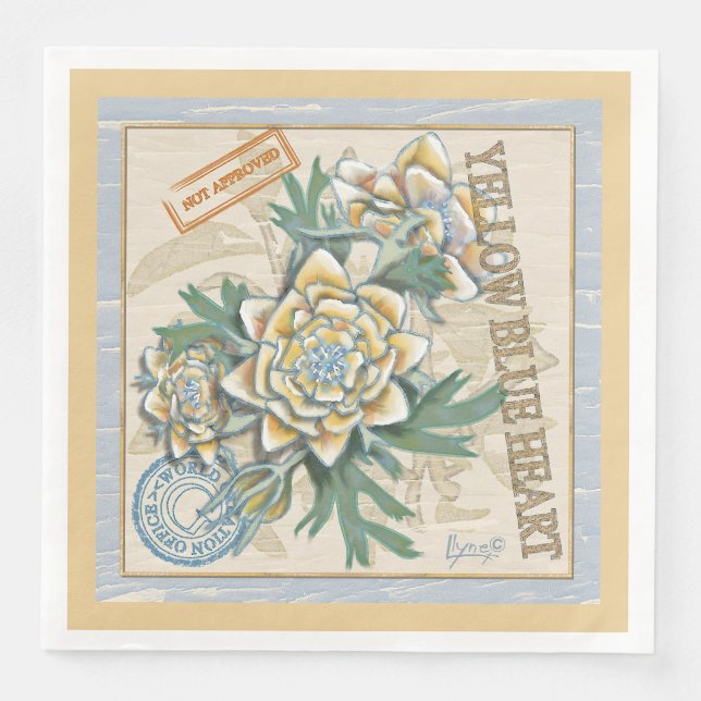 G Creation Office yellow flower Napkin (Front)