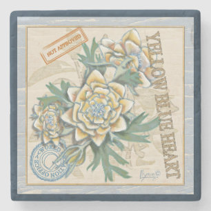 G Creation Office yellow flower Stone Coaster