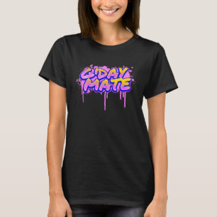 G day Mate Australia Vaporwave Aesthetic Glitch T-Shirt
