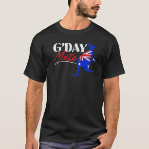 G' Day Mate Kangaroo Australia Australian Aussie V T-Shirt