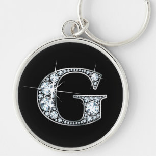"G" Diamond Bling Keychain