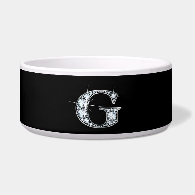 G "Diamond Bling" Pet Bowl (Front)