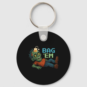 G em Pixel Zombie Tea G Halloween Npc Gamer Meme  Key Ring