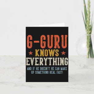 G-guru knows everything father's day retro vintage card