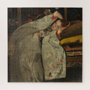 G.H. Breitner, Girl in a White Kimono - Fine Art Jigsaw Puzzle