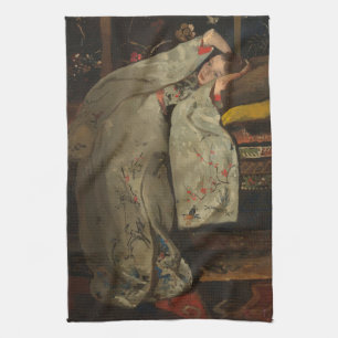 G.H. Breitner, Girl in a White Kimono - Fine Art Tea Towel
