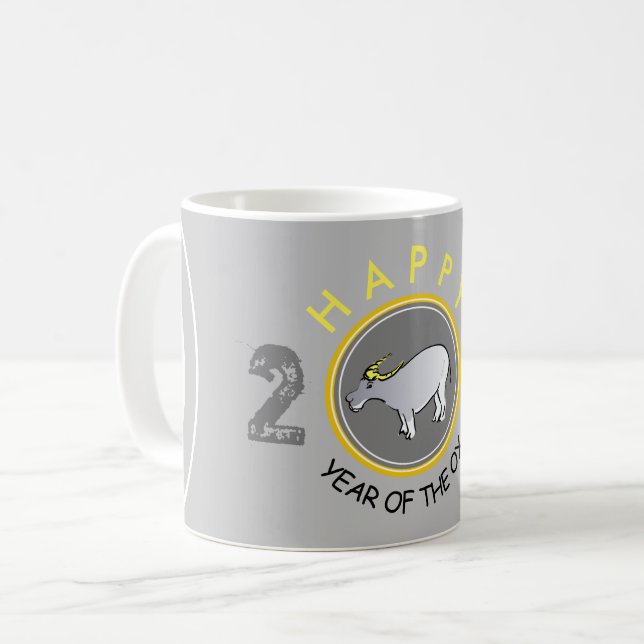 G Happy Chinese Ox New Year 2021 Mug (Front Left)