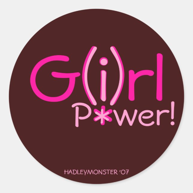 G(i)rl P*wer! Classic Round Sticker (Front)