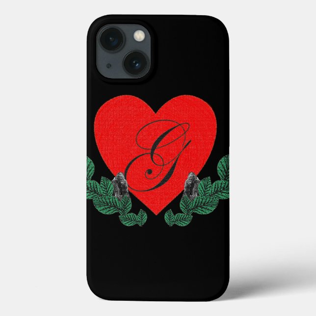 G in a heart ( customisable) Case-Mate iPhone case (Back)