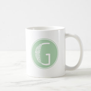 G Initial Floral Monogram Coffee Mug