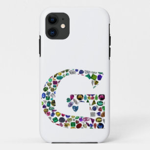 G Initial Gemstone Design iPhone 11 Case