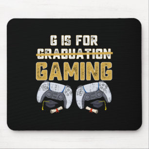 G Is For Gaming Fun School Graduation Gamer Boy Ki Mouse Mat