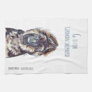 G is for German Shepherd Tea Towel