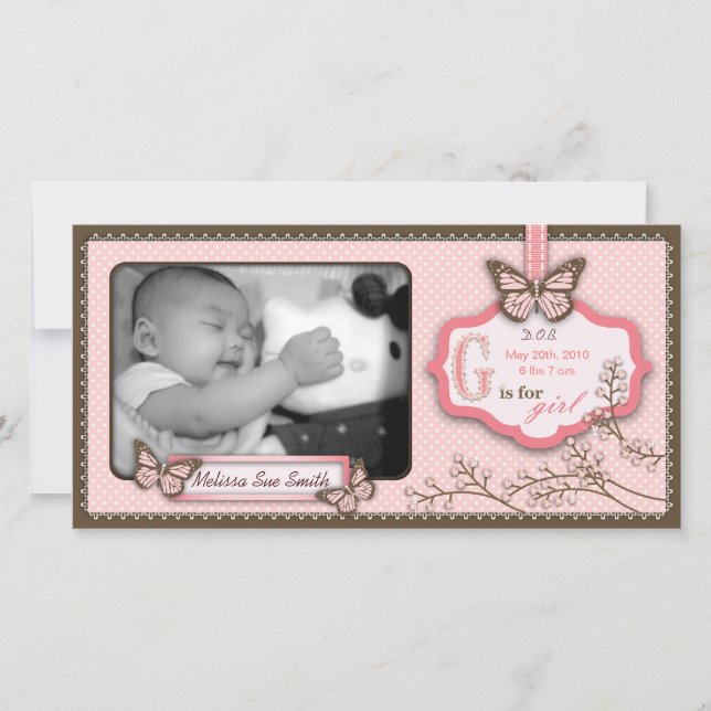 G is for Girl Photo Card (Front)