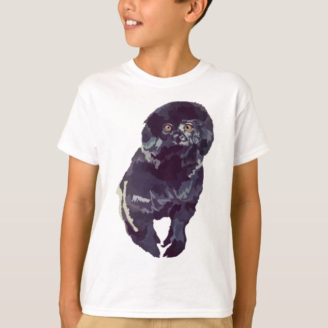 G is for Goeldi Monkey .Goeldis Monkey: The Small T-Shirt (Front)