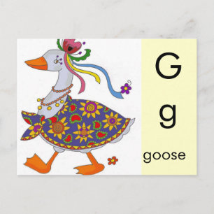 G is for Goose Postcard